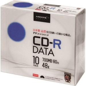 記録メディア ハイディスク CD-R 10枚スリムケース入り [TYCR80YP10SC] TYCR80YP10SC  販売単位：1｜loupe