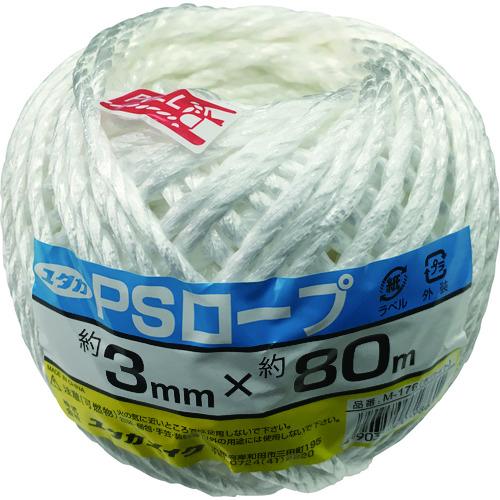 ユタカメイク 荷造り紐 PSロープ玉巻 3mm×80m ホワイト [M176] M176 販売単位：...