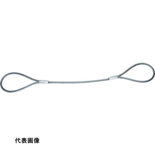 TRUSCO トラスコ中山 ワイヤーロープスリング Aタイプ アルミロック 12mmX4m [TWA...