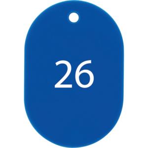 荷札 OP 番号札 大 番号入り26~50 青   BF51BU 販売単位：1
