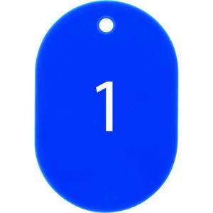 荷札 OP 番号札 小 番号入り1~25 青 (25枚入) [BF-70-BU] BF70BU 販売単位：1