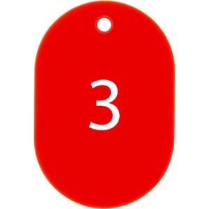 荷札 OP 番号札 小 番号入り1~25 赤 (25枚入) [BF-70-RD] BF70RD 販売単位：1