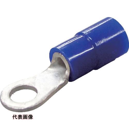ニチフ 環境配慮形絶縁被覆付丸形端子R形(100個入)より線1.04~2.63外寸6.6mmスタッド...