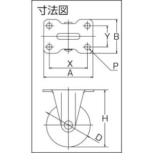 TRUSCO トラスコ中山 キャスター TYG...の詳細画像1