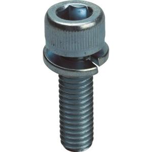 六角穴付ボルト キャップスクリュー TRUSCO トラスコ中山 ばね座金組込六角穴付ボルト スチール M6X20 18本入  Y15S0620  販売単位：1