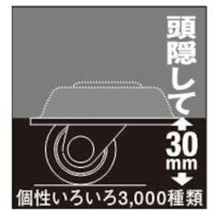 プレート式 ナイロン車 ハンマー 低床式 高さ...の詳細画像1