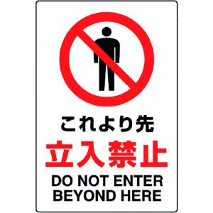 安全標識 外国語 イラスト対応 ユニット JIS規格ステッカー これより先立入禁止  802042A  販売単位：1