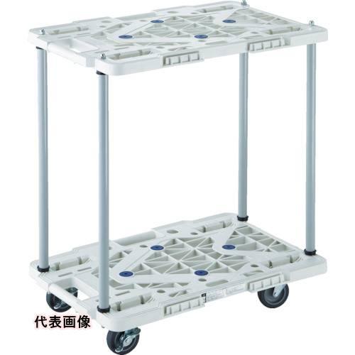 樹脂製 連結タイプ TRUSCO トラスコ中山 樹脂製台車 2段式ルートバン 600X400 ハンド...