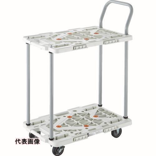 樹脂製 連結タイプ TRUSCO トラスコ中山 樹脂製台車 2段式ルートバン 600X400 ハンド...