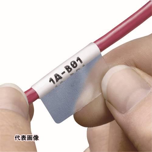 ケーブル用ラベル PANDUIT レーザープリンタ用セルフラミネートラベル ポリエステル 白 印字部...