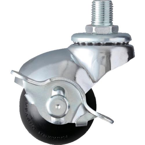 ハンマー ねじ込み式M12 旋回式ゴム車輪 40mm ストッパー付 [40515A-30R40] 4...