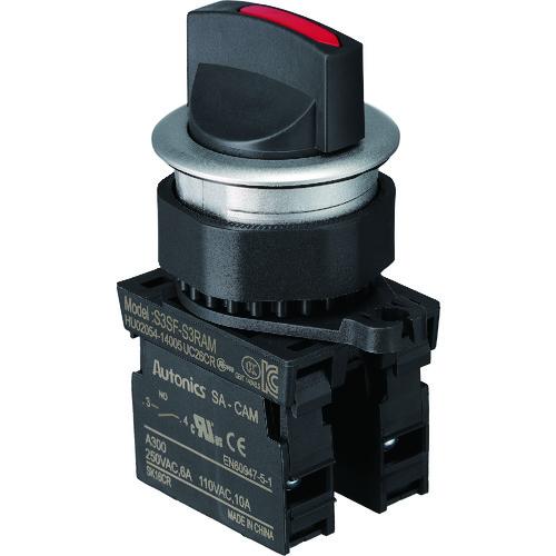 TRUSCO トラスコ中山 【売切廃番】セレクタスイッチ Φ30 90°2ノッチ 1a 赤 [30S...