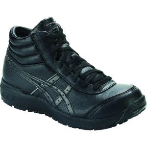 中編上靴・JIS規格品 ASICS ウィンジョブ71S ブラック×ガンメタル 26.0