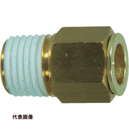 チヨダ 冷却水配管用タッチコネクターフジVタイプメイルコネクター(金属) 10mm・R1/8 [10...