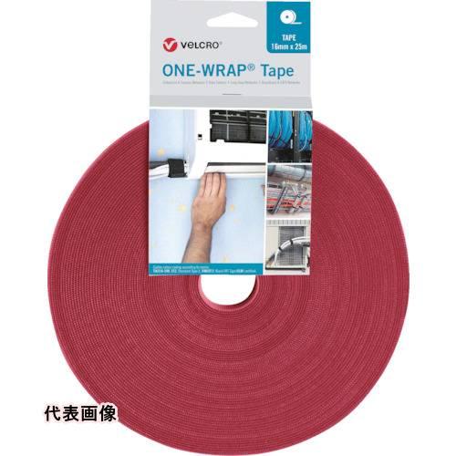 ヴェルクロ ヴェルクロ[[R上]] ONE-WRAP[[R上]] テープ 幅10mm×長さ25m 赤...