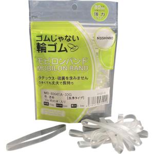ゴムバンド 日清紡 モビロンバンド80X6X0.4透明/洗浄タイプ33G