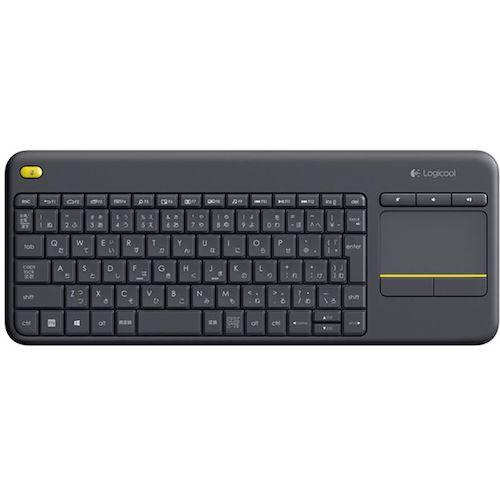 Logicool ワイヤレス タッチキーボード k400 Plus ブラック [K400PBK] K...