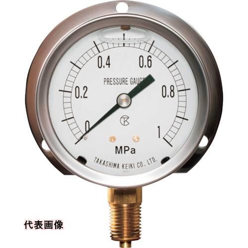 高島 グリセリン入圧力計(B枠立型・φ60)圧力レンジ0.0~6MPa R1/4【1314160】 ...