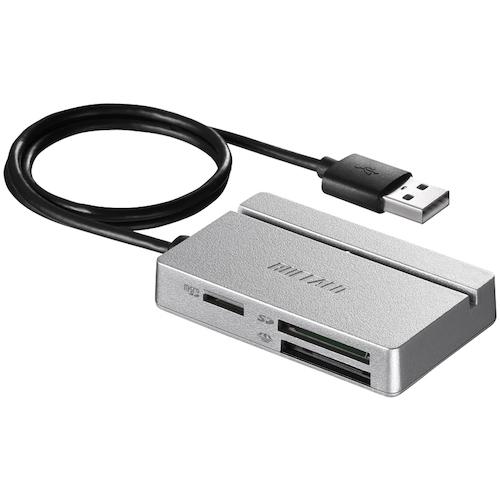 BUFFALO USB2.0 マルチカードリーダー/ライター スタンダードモデル シルバー [BSC...
