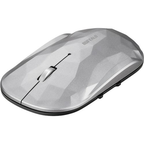 BUFFALO 薄型 5ボタン 無線 BlueLEDマウス ジオメトリー シルバー [BSMBW53...