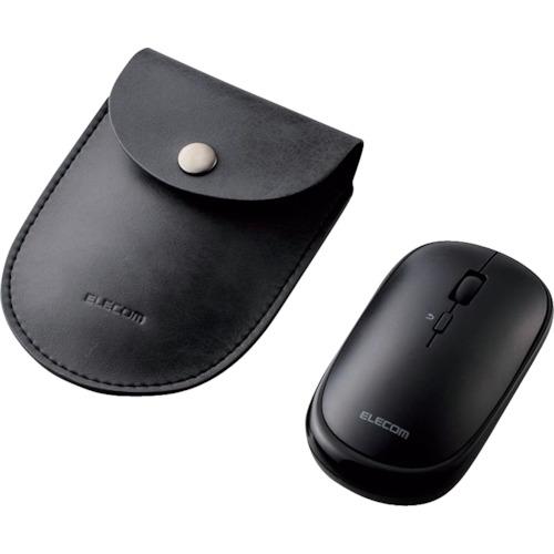 ELECOM BlueLEDマウス 薄型 Bluetooth対応 4ボタン ポーチ付 ブラック [M...