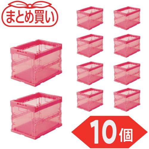 TRUSCO トラスコ中山 【まとめ買い】オリコン α折りたたみコンテナ スケルコン 20L 透明レ...