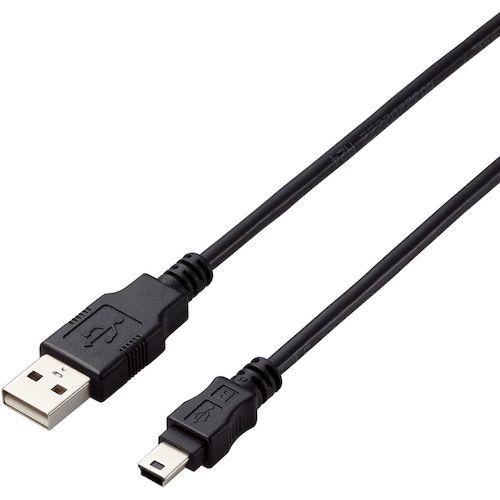 ELECOM USB2.0ケーブル A-miniBタイプ 仕様固定 1m ブラック [U2C-AM1...