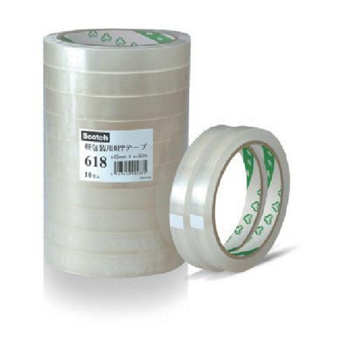 3M スコッチ 軽包装用OPPテープ 618 18mmX50m [618 18X50] 61818X...