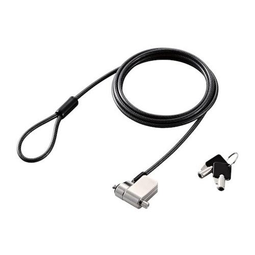 ELECOM セキュリティワイヤー マルチスロット対応 シリンダー錠 プッシュロック方式 [ESL-...
