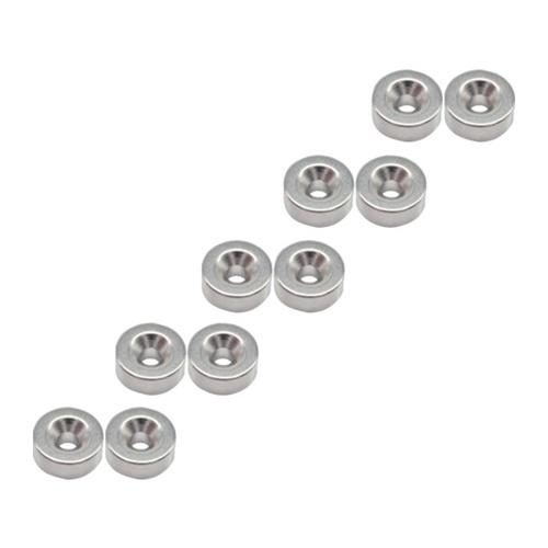 TRUSCO トラスコ中山 まとめ買い ネオジム丸形磁石 皿ねじ穴付 外径12mmX5mm M3 1...