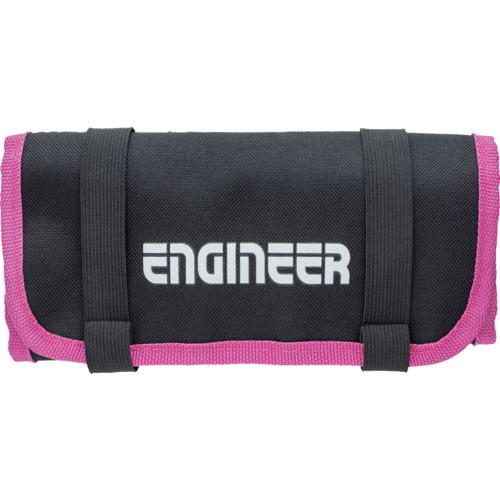 ENGINEER ツールロールバッグPINK&amp;BLACK W370×D220 [KSE-37P] K...