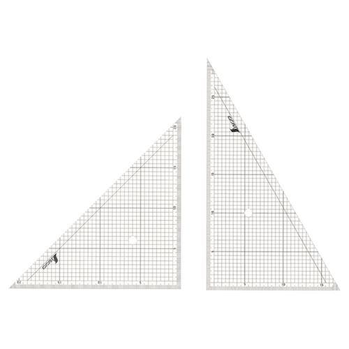 シンワ 三角定規30cm方眼目盛付2枚組 [77062] 77062 販売単位：1