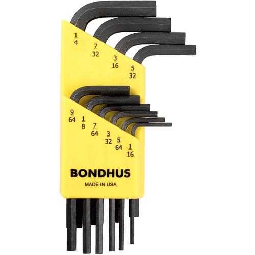 BONDHUS 六角L-レンチ ショート インチ セット10本組(1/16-1/4) [HLX10S...