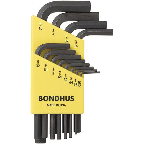 BONDHUS 六角L-レンチ ショート インチ セット12本組(0.050-5/16) [HLX1...