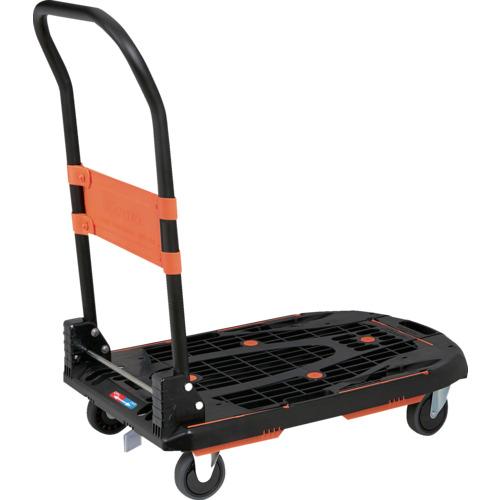 TRUSCO トラスコ中山 樹脂台車 カルティオ(新型) 780X490 折畳 ブラック 樹脂ストッ...
