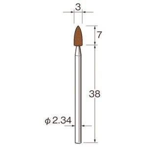 リューター 軸付シリコンゴム砥石外径(mm):3粒度(#):320 [R1011] R1011  販売単位：1｜loupe