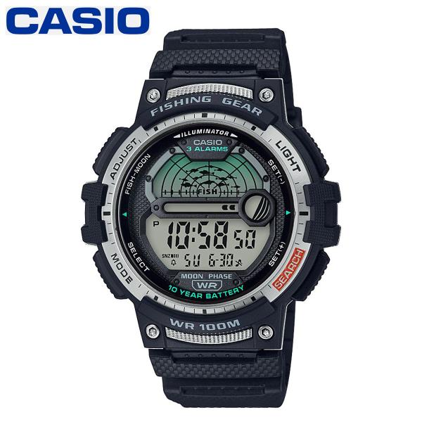 カシオ 腕時計 メンズ スポーツウォッチ 釣り フィッシングタイム CASIO スポーツギア ブラッ...