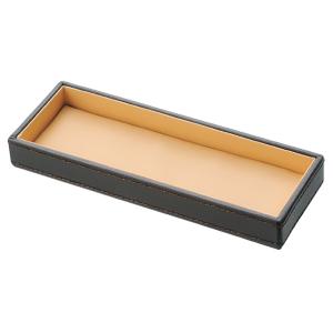 接客トレー 合皮 ダークブラウン ベージュ 検眼 メガネ 眼鏡 補聴器 時計 宝石 アクセサリー 眼鏡屋 眼鏡店