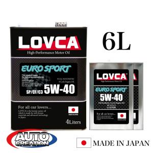 エンジンオイル■LOVCA EURO-SPORT 5W-40/6L  SP/C3■LES540-6