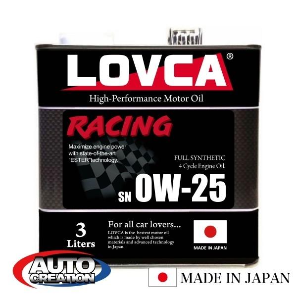 エンジンオイル 0W-25 LOVCA RACING 0W-25 3L缶 特殊減摩技術+コンプレック...
