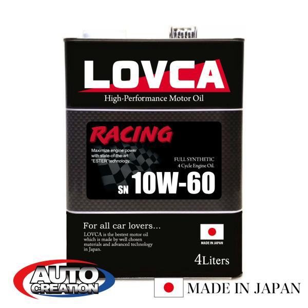 エンジンオイル 10W-60 LOVCA RACING 10W-60 4L コンプレックスエステル×...