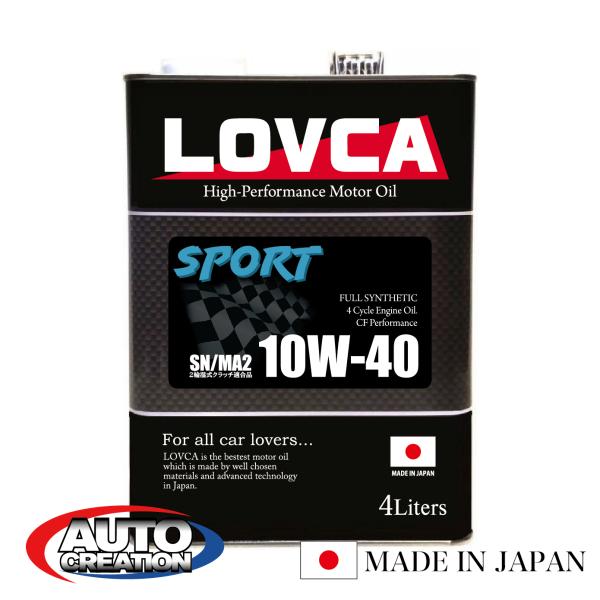 エンジンオイル 10W-40■LOVCA SPORT 10W-40 4L SN MA2■バイク専門店...