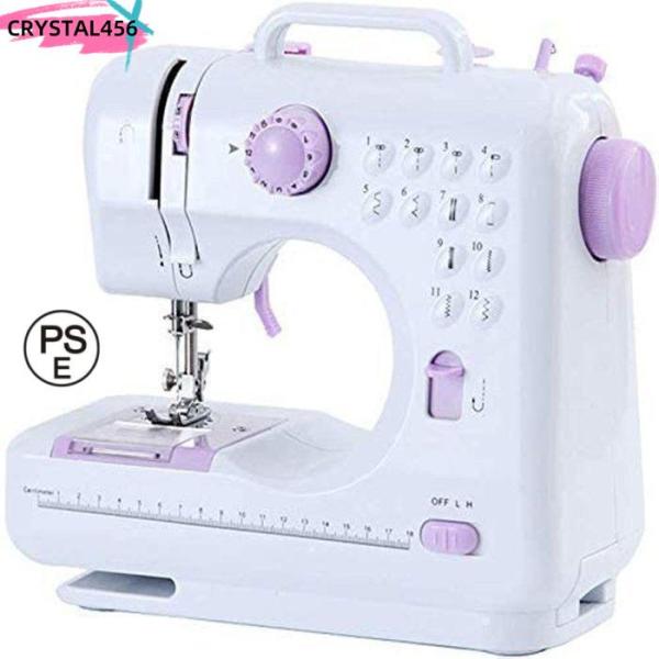 電動ミシン コンパクト 小型ミシン 家庭用ミシン 初心者 12種類の縫い目 フットコントローラー L...
