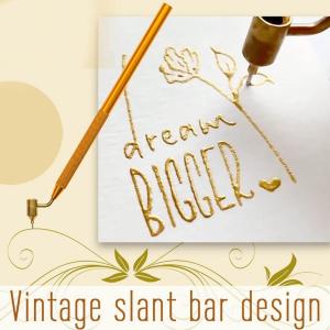 0.5mm　0.7mm ゴールド　ヴィンテージ　スラント　