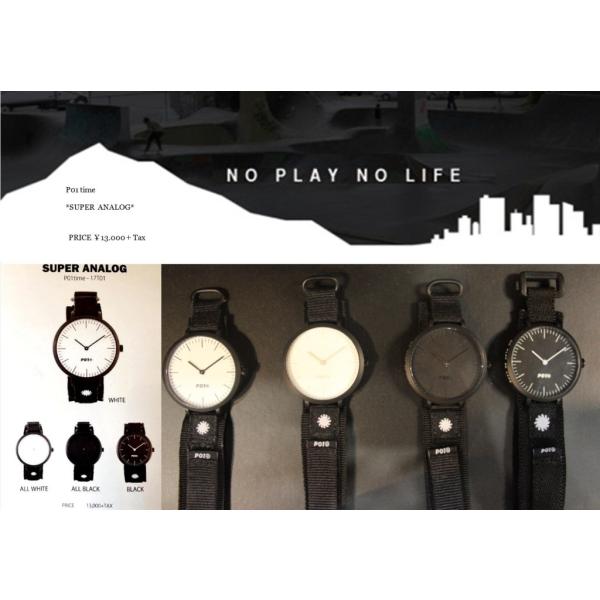 P01 TIME SUPER ANALOG watch 時計  NO PLAY NO LIFE プレ...