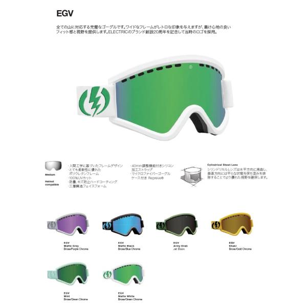 ELECTRIC * EGV GOGGLE   正規品　ブラック　ミント　グリーン 平面 ジャパン ...