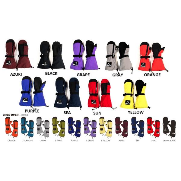 プレイ   3REE OVER P01 25-26 全11色 ジップ ファスナー オーバー ミトン　...