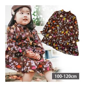 花柄ワンピース ワンピ キッズ 【ゆうパケット送料無料】 こども服 韓国子供服 100cm 110cm 120cm｜loveberrysmarket