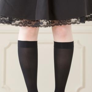 ハイソックス 黒 白 ブラック ホワイト 無地...の詳細画像5