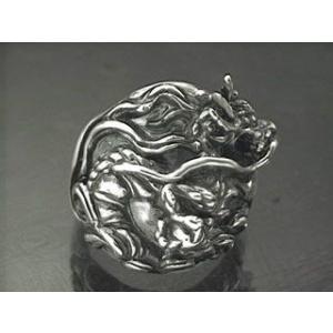 宝玉昇龍リング 和風シルバーアクセサリーLOVECRAFT（ラブクラフト 